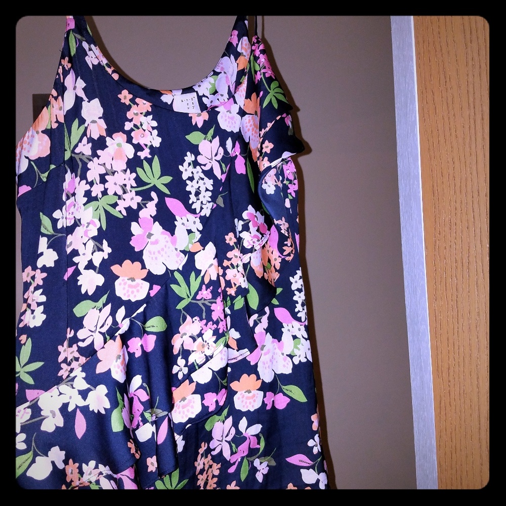 Blue flowery camisole